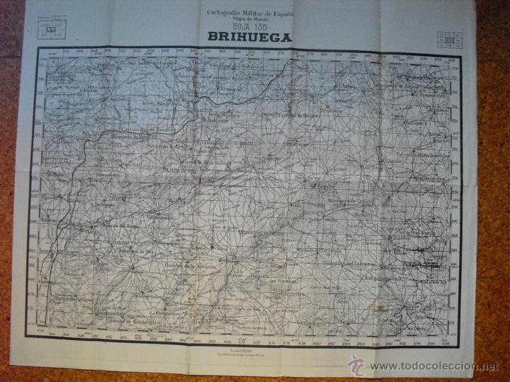 Militaria: GUERRA CIVIL MAPA DE MANDO 1:100000  BRIHUEGA EJERCITO NACIONAL . &Uacute;NICO EN ESPA&Ntilde;A