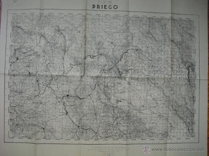 Militaria: GUERRA CIVIL CARTOGRAFIA MILITAR DE ESPA&Ntilde;A MAPA DE MANDO PRIEGO