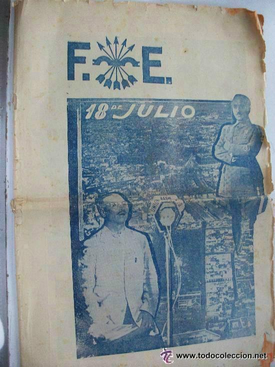 Militaria: GUERRA CIVIL - FALANGE : DIARIO FE DE FALANGE DEL 17 DE JULIO DE 1937 , SEVILLA