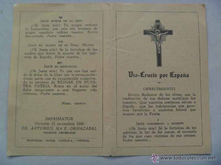 Military Antiques: GUERRA CIVIL : ESTAMPA VIA CRUCIS  SALVACION DE ESPA&Ntilde;A Y HEROES QUE MUEREN POR PATRIA. VITORIA, 1936