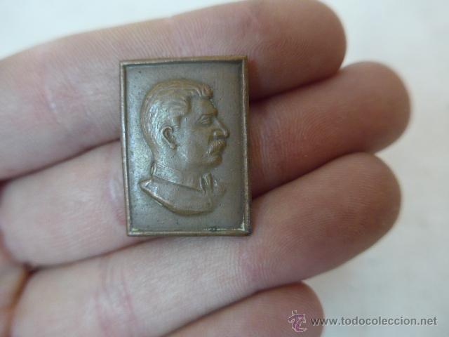 Militaria: Antigua insignia de Stalin original de guerra civil, partido comunista, muy rara - Foto 2 - 54688943