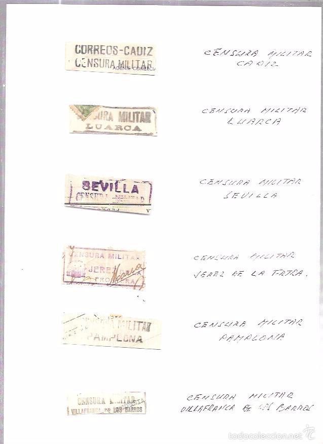 Militaria: LOTE DE CENSURAS MILITARES.