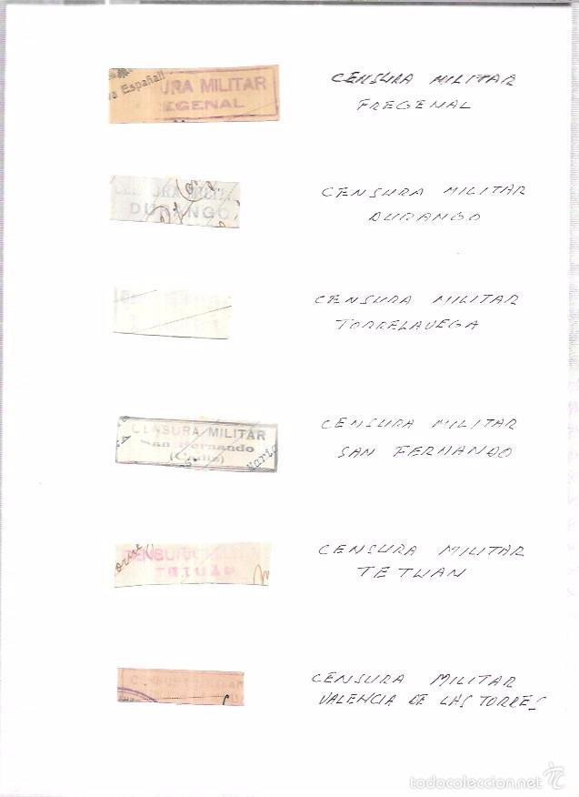 Militaria: LOTE DE CENSURAS MILITARES.