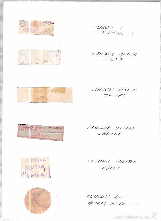 Militaria: LOTE DE CENSURAS MILITARES.