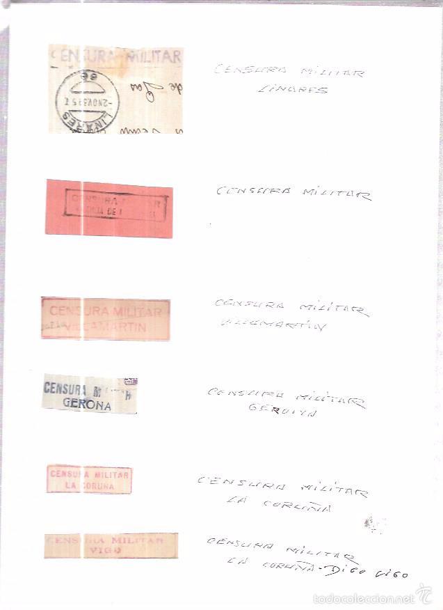 Militaria: LOTE DE CENSURAS MILITARES.