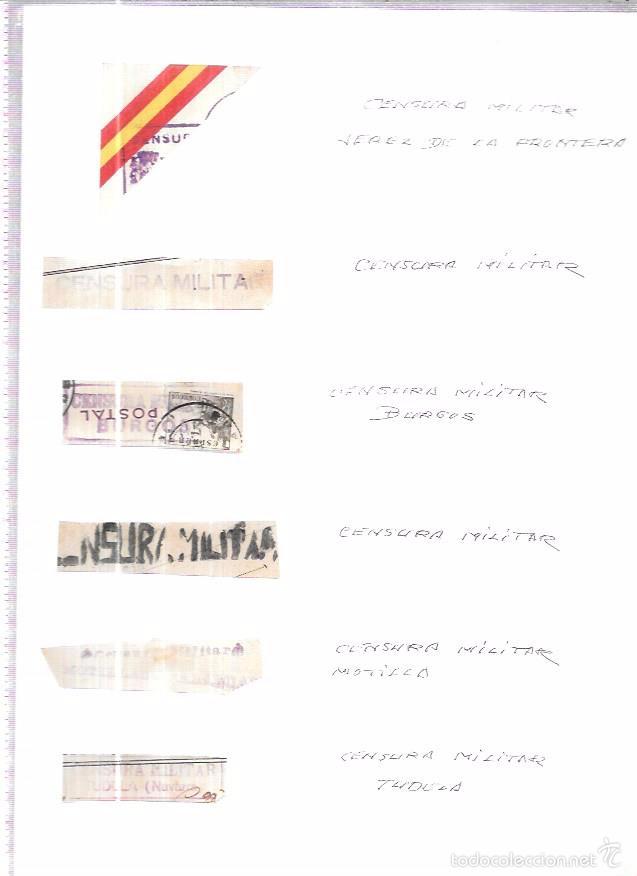 Militaria: LOTE DE CENSURAS MILITARES.