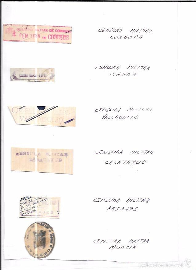 Militaria: LOTE DE CENSURAS MILITARES.