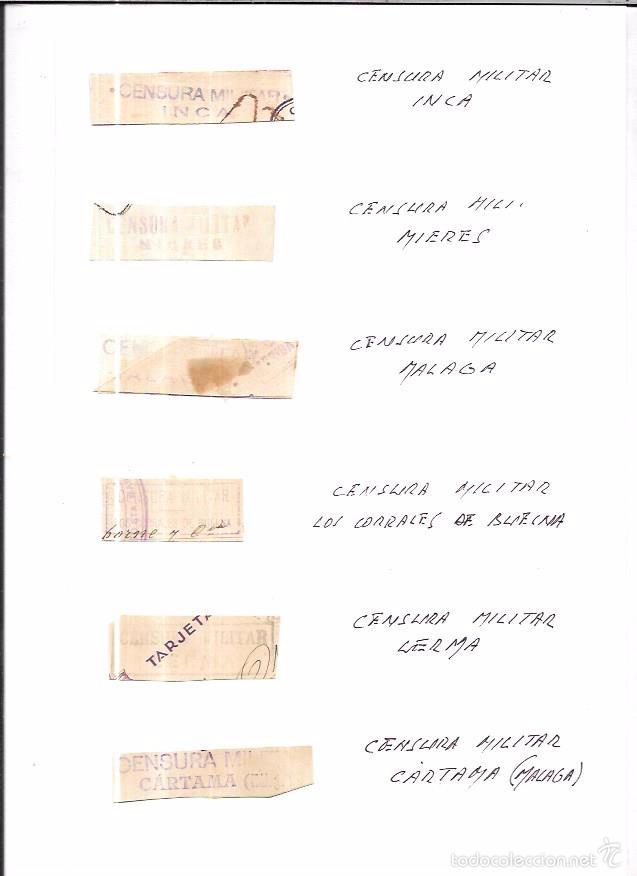Militaria: LOTE DE CENSURAS MILITARES.