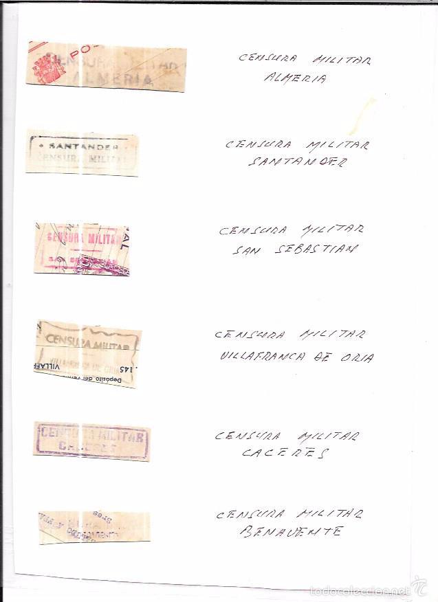 Militaria: LOTE DE CENSURAS MILITARES.