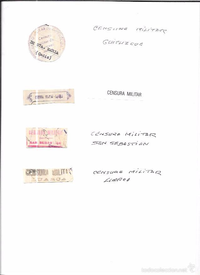 Militaria: LOTES DE CENSURAS MILITARES.