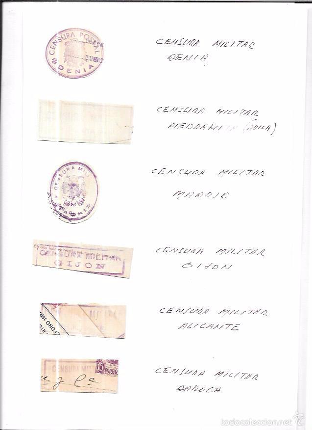 Militaria: LOTES DE CENSURAS MILITARES.