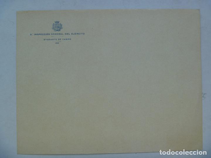 Militaria: REPUBLICA : CARTA DEL AYUDANTE CAMPO DEL GENERAL 3&ordm; INSPECCION GENERAL DEL EJERCITO