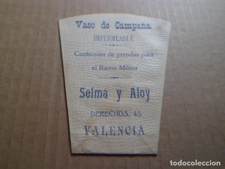 Militaria: Guerra Civil Espa&ntilde;ola - Vaso de campa&ntilde;a impermeable de carton especial - Selma y Aloy - Valencia