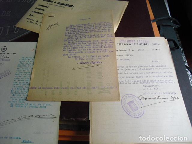 Militaria: 1937 NUEVE ESCRITOS SOBRE REQUISA DE CUATRO LOCALES PARA ALOJAMIENTO DE MILICIAS DE FALANGE ESPA&Ntilde;OLA
