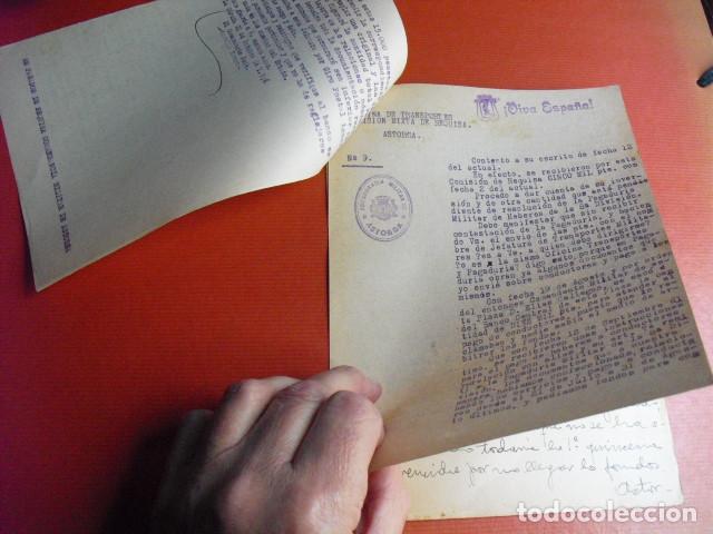 Militaria: OCTUBRE DE 1936 TRES ESCRITOS SOBRE INSTRUCCIONES EN COMISION DE REQUISA DE ASTORGA