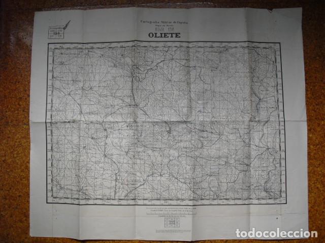 Militaria: GUERRA CIVIL MAPA DE MANDO DE OLIETE EJERCITO NACIONAL 1:100000