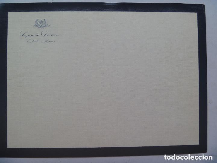 Militaria: CARTA DE LUTO DE LA SEGUNDA DIVISION DE ESTADO MAYOR PARA COMUNICAR MUERTE SOLDADO