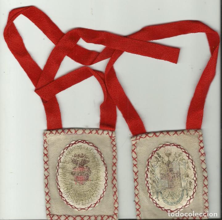 Militaria: MUY ANTIGUO ESCAPULARIO RELICARIO UTILIZADO COMO DETENTE EN LA GUERRA CIVIL
