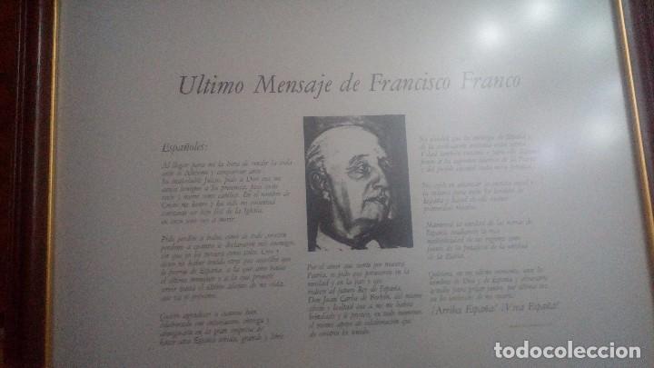 Militaria: ultimo mensaje francisco franco
