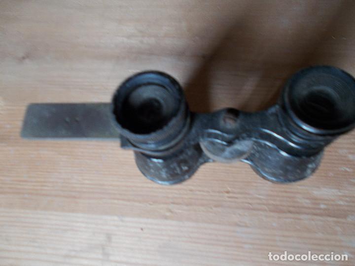 Militaria: antiguos prismaticos con soporte para instalar en alguna pieza