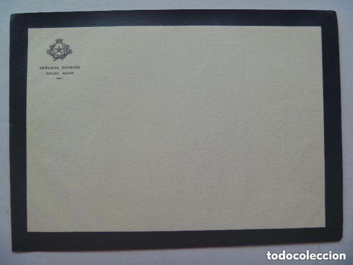 Militaria: REPUBLICA : CARTA DE LUTO DE LA SEGUNDA DIVISION ESTADO MAYOR PARA COMUNICAR MUERTE SOLDADO.
