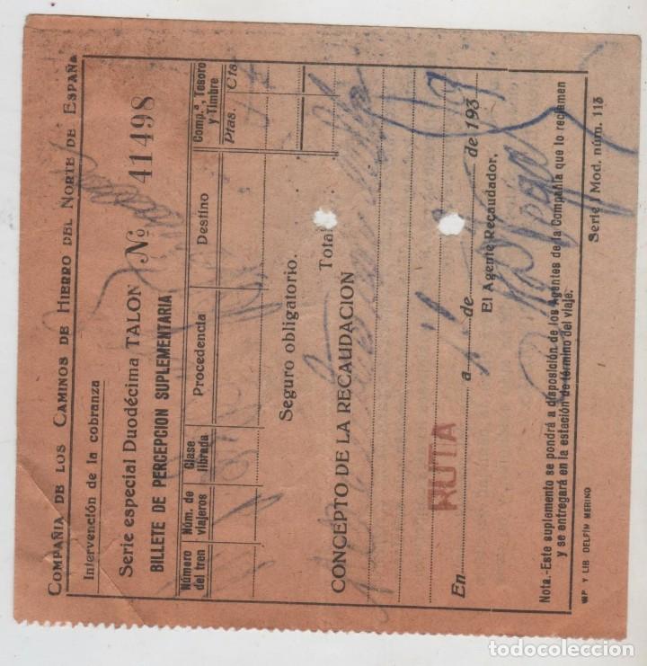Militaria: BILLETES TREN  A CUENTA DEL ESTADO
