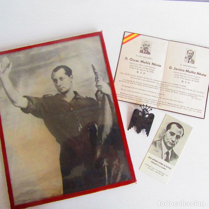 Militaria: Lote guerra civil falange,  jose antonio