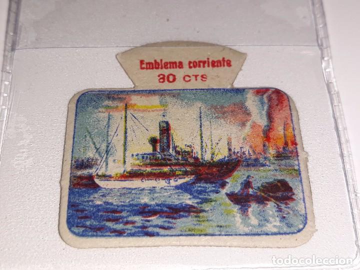 Militaria: ANTIGUO EMBLEMA AUXILIO SOCIAL - BILBAO - SERIE M - N&ordm; 7 - A&Ntilde;OS 40 30 CTS