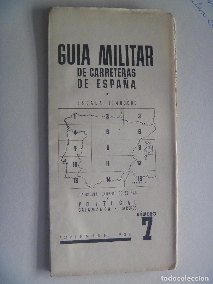 Militaria: GUERRA CIVIL: CUARTEL GENERAL GENERALISIMO, GUIA CARRETRAS N&ordm; 7: SALAMANCA, CACERES . MARZO 1939