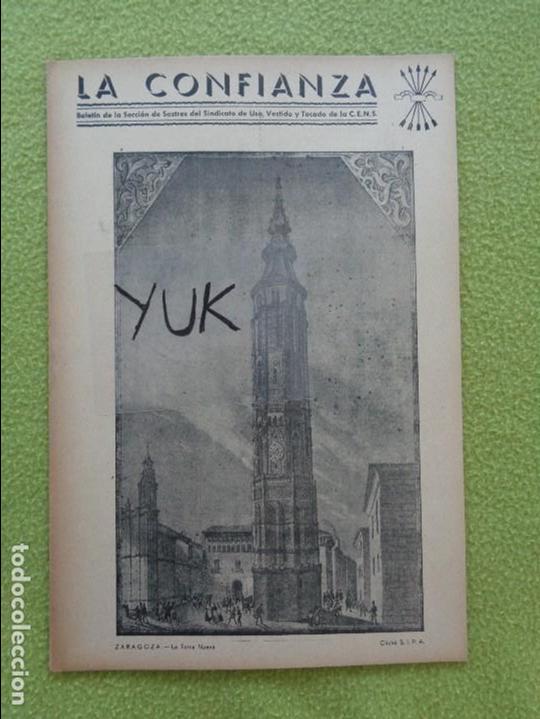 Militaria: Revista la Confianza - Zaragoza - Abril 1937 - Poster central de Franco y Jose Antonio - Original