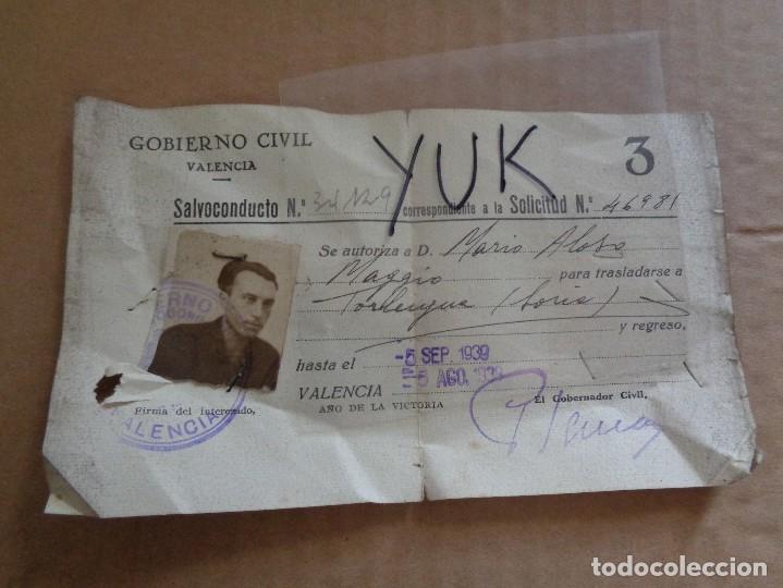 Military Antiques: SALVOCONDUCTO Y FOTO DE SOLDADO DE LA EPOCA - agostO 1939 - Para ir de Valencia a Soria