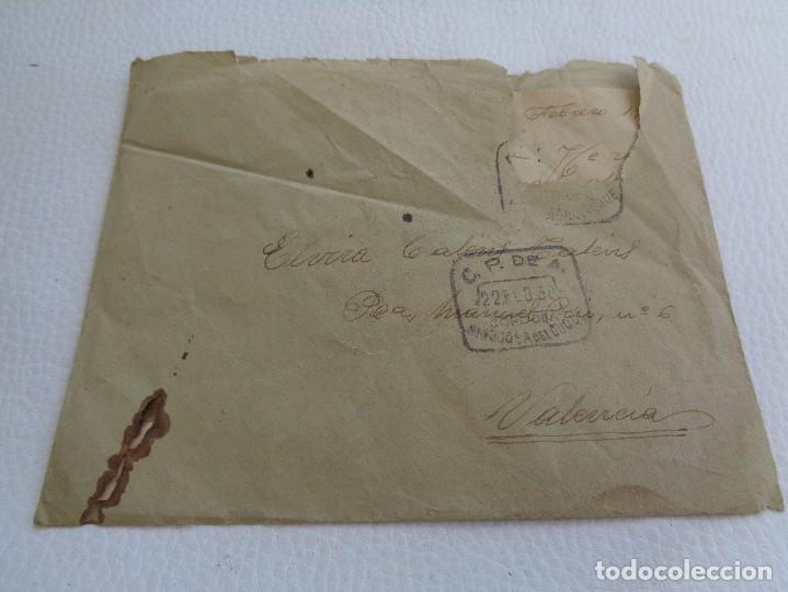 Military Antiques: CARTA Y SOBRE CON CU&Ntilde;O DE HINOJOSA DEL DUQUE C.P.DE.A .- CORDOBA - FEBRERO 1938 - GUERRA CIVIL