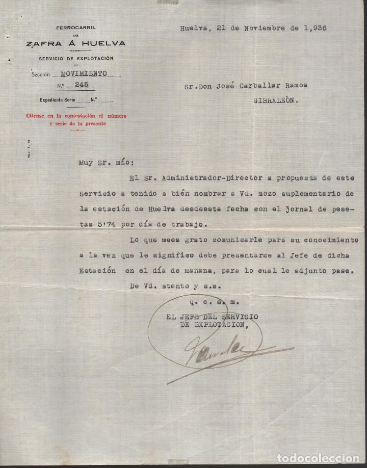 Militaria: HUELVA, FERROCARRIL DE ZAFRA A HUELVA,  GIBRALEON, VER FOTO