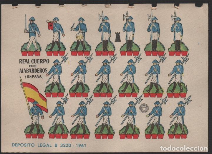 Militaria: REAL CUERPO DE ALABARDEROS (ESPA&Ntilde;A) HOJITA COMPLETA, VER FOTO