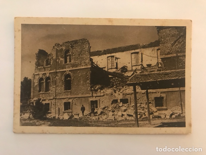Military Antiques: OVIEDO. Postal. Detalle del Hospital Provincial, bombardeado... (h.1939?)