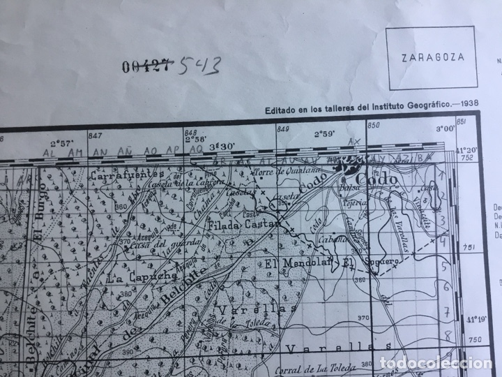 Military Antiques: Mapa militar de Belchite de 1938, el pueblo m&aacute;s devastado de Espa&ntilde;a