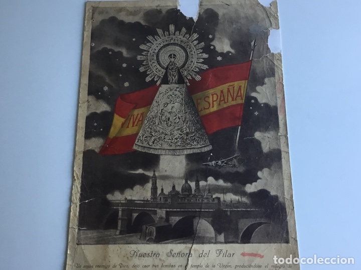Militaria: Cartel Nacional con la Virgen del Pilar , c. 1939
