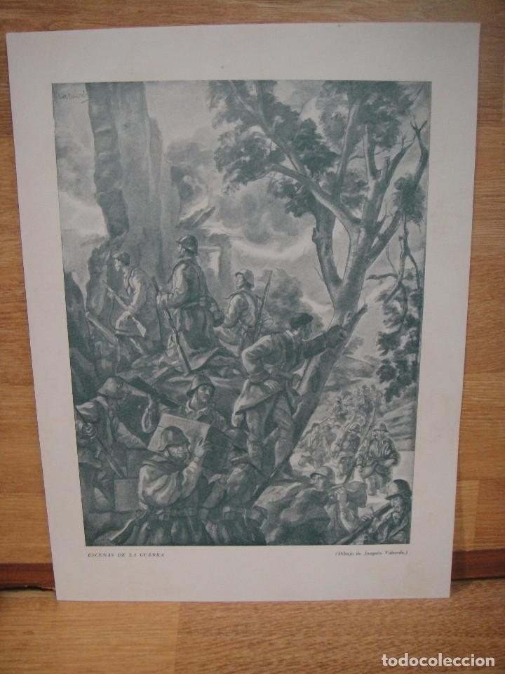 Military Antiques: escenas de la guerra - lamina sobreLA GUERRA CIVIL - JOAQUIN VALVERDE