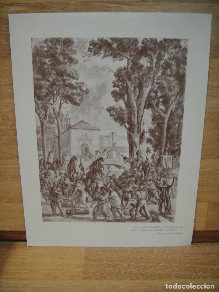 Military Antiques: saqueo de pueblos - lamina sobreLA GUERRA CIVIL - JOAQUIN VALVERDE