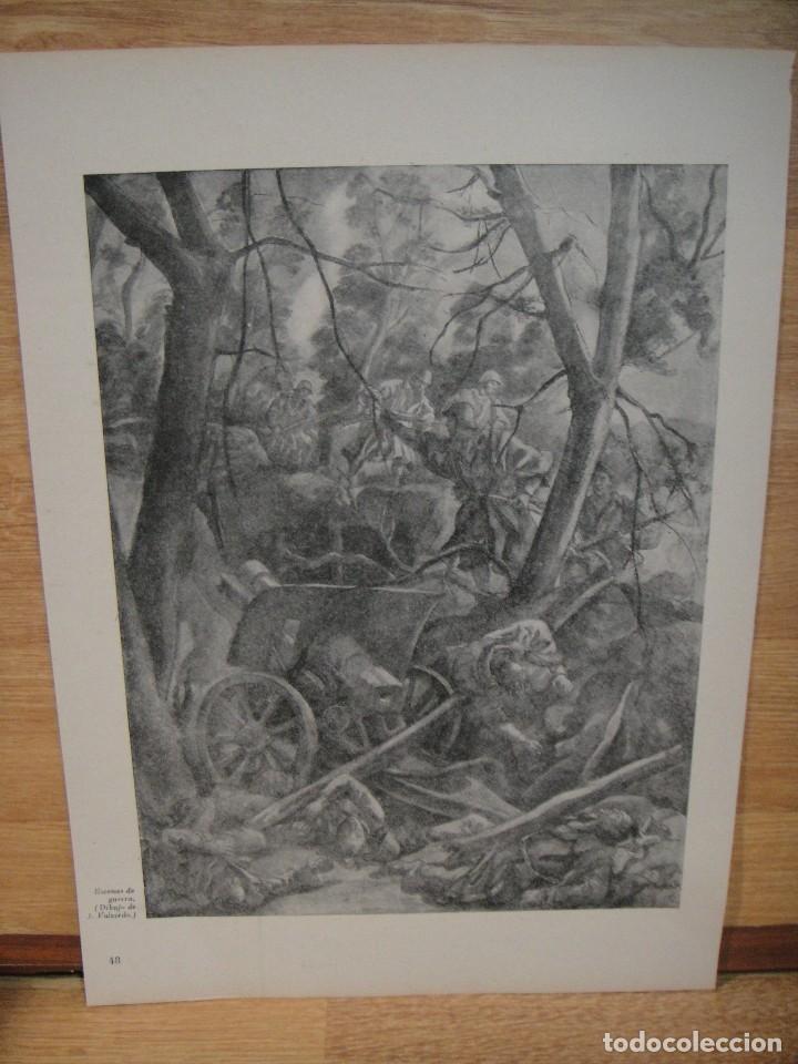 Military Antiques: escenas de la guerra - lamina sobre LA GUERRA CIVIL - JOAQUIN VALVERDE