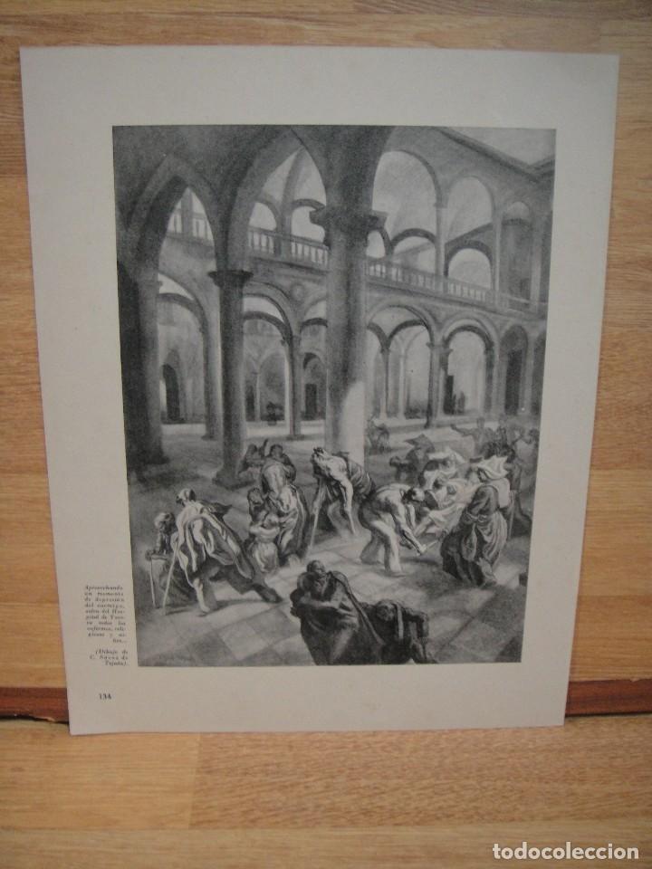 Military Antiques: hospital de talavera - lamina sobre LA GUERRA CIVIL - saenz de tejada