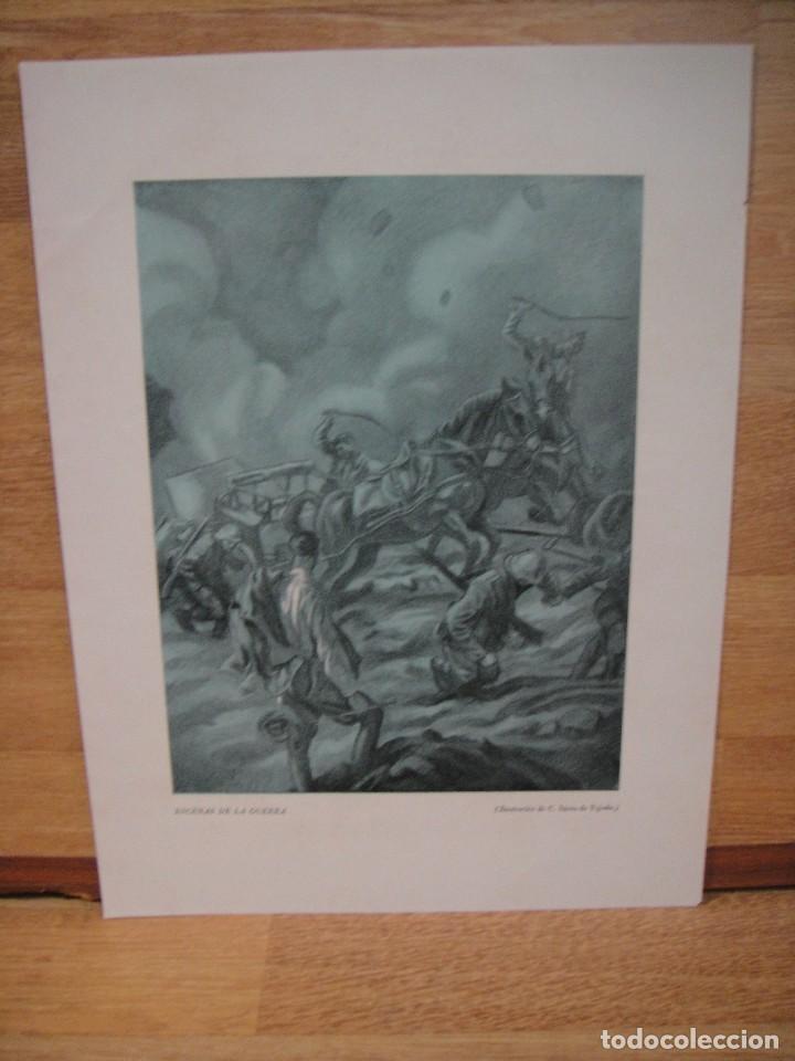 Military Antiques: escena de la guerra - lamina sobre LA GUERRA CIVIL - saenz de tejada