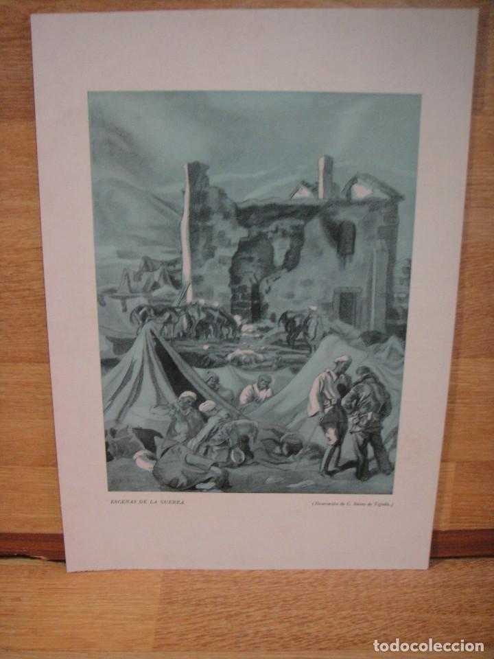 Military Antiques: escena de la guerra - lamina sobre LA GUERRA CIVIL - saenz de tejada