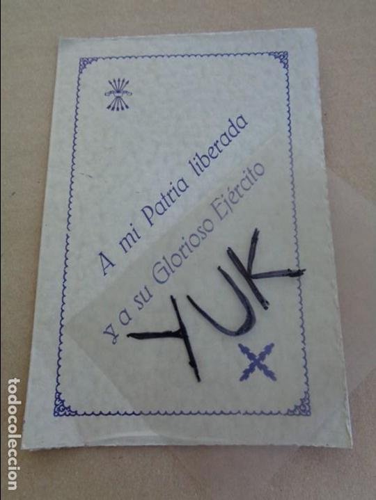 Militaria: TRIPTICO POETICO  DEDICADO A LA LIBERACION DE ESPA&Ntilde;A POR LOS NACIONALES - M. MOSCARDO - MARZO 1939