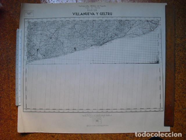 Militaria: GUERRA CIVIL MAPA DE MANDO DE VILLANUEVA Y GELTRU  DEL EJERCITO NACIONAL E 1:100000