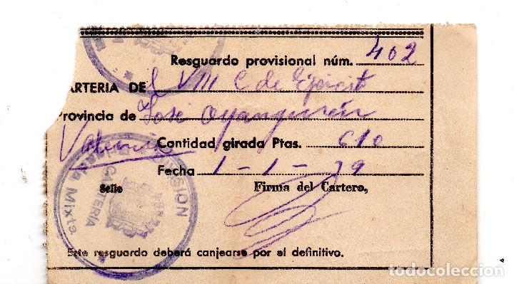 Military Antiques: Giro postal carteria VIII Compa&ntilde;ia de Ejercito,tampon Brigada Mixta Carteria 1939