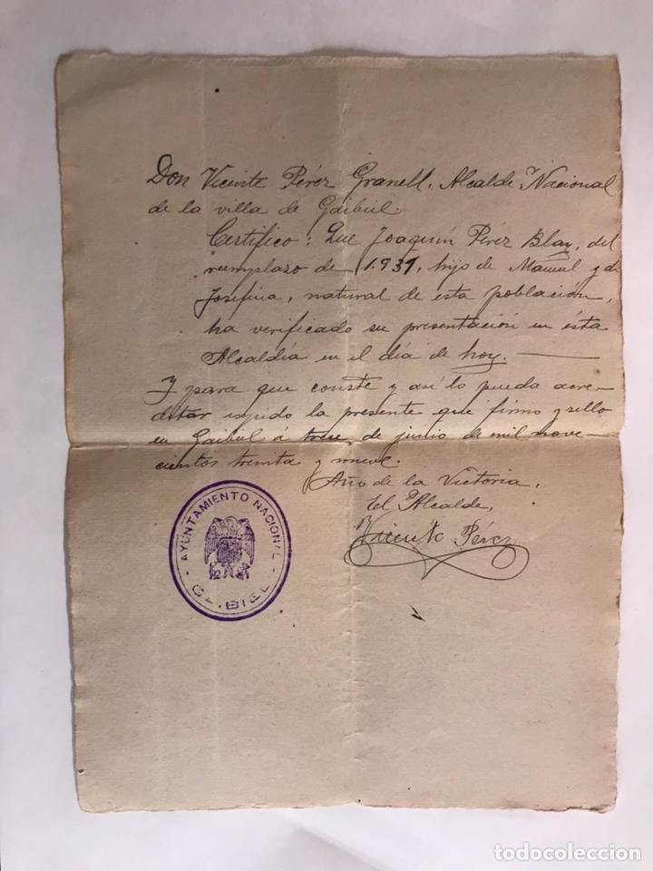 Military Antiques: GUERRA CIVIL. Gaibiel (Castell&oacute;n) 13 Julio de 1939