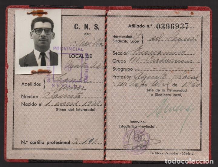 Militaria: SEVILLA, CARNET, C.N.S.  VER FOTOS