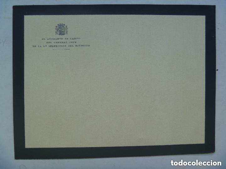 Militaria: GCE - REPUBUBLICA : CARTA LUTO AYUDANTE GRAL JEFE 3&ordf; SUBINSPECCION, PARA COMUNICAR MUERTE SOLDADO