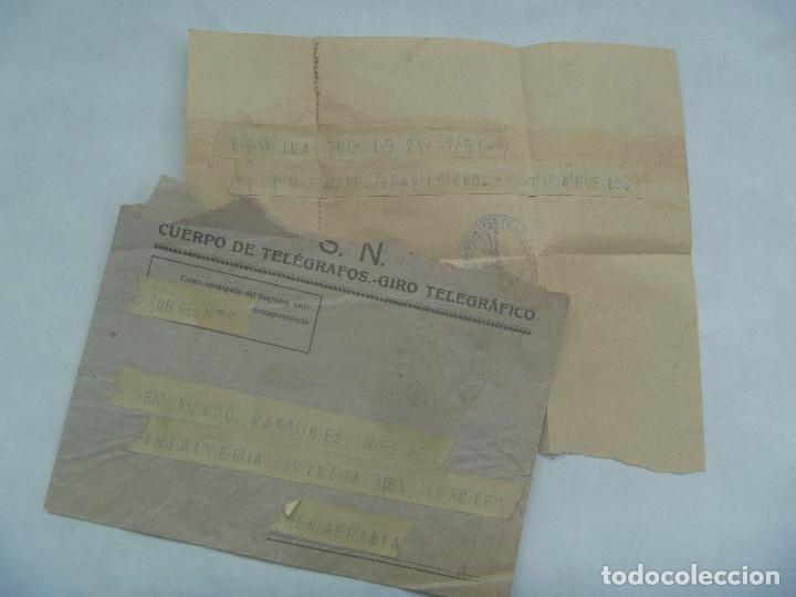 Militaria: GUERRA CIVIL : TELEGRAMA INFORMANDO A ALFEREZ EN FRENTE MALAGA GRAVEDAD DE SU PADRE, 1936